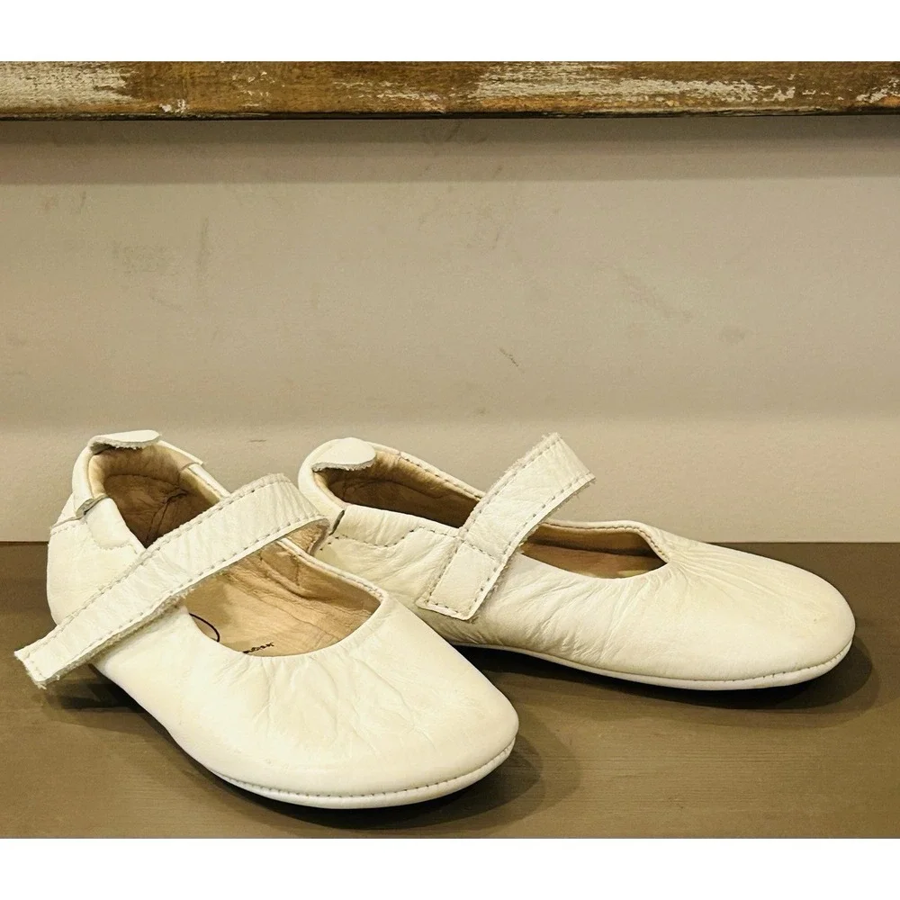 Old Soles Gabrielle Mary Jane White Leather Size (15-18 mos) US 6 EU 22 EUC